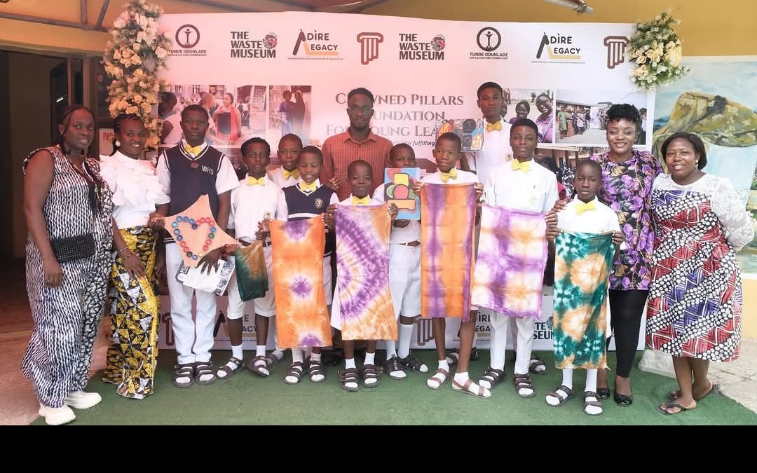 Students participating in a Crowned Pillars Foundation activity
